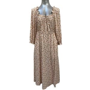 NWT Hutch x Maxey Greene Birdie Floral Square Neck Maternity Dress Size Medium